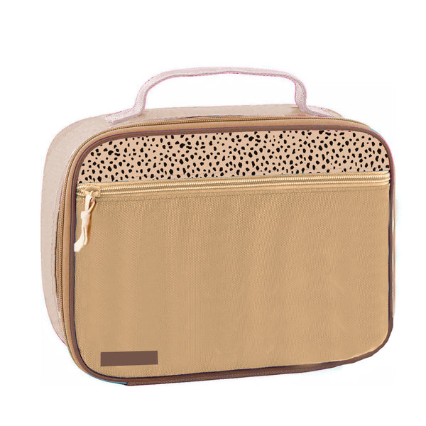 Mrs Eartha Recycled Thermal Lunch Bag In Animal Spots