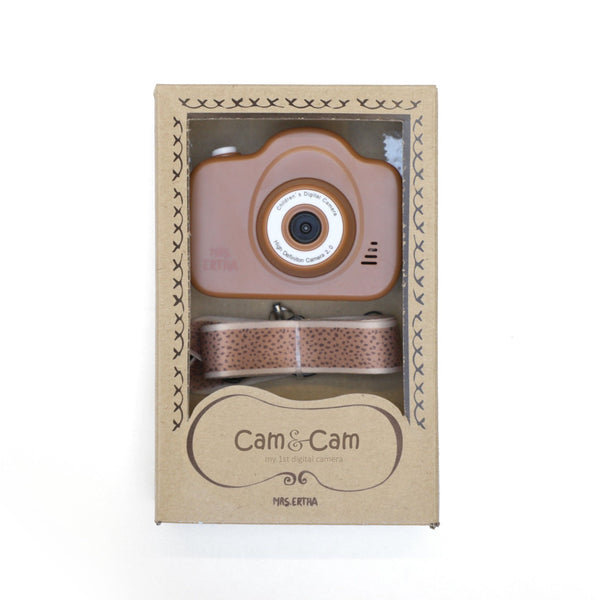 Mrs Eartha Cam Cam - My First Digital Camera - Rust Camera/animal Print Strap