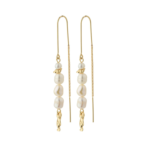 Pilgrim - Berthe Gold Pearl Chain Earrings