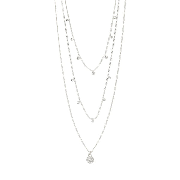 Pilgrim - Chayenne Silver Crystal Layered Necklace