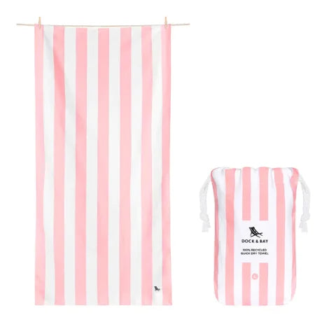 Dock & Bay UK Dock & Bay Quick Dry Towels - Signature Styles - Large (160x90cm) / Malibu Pink