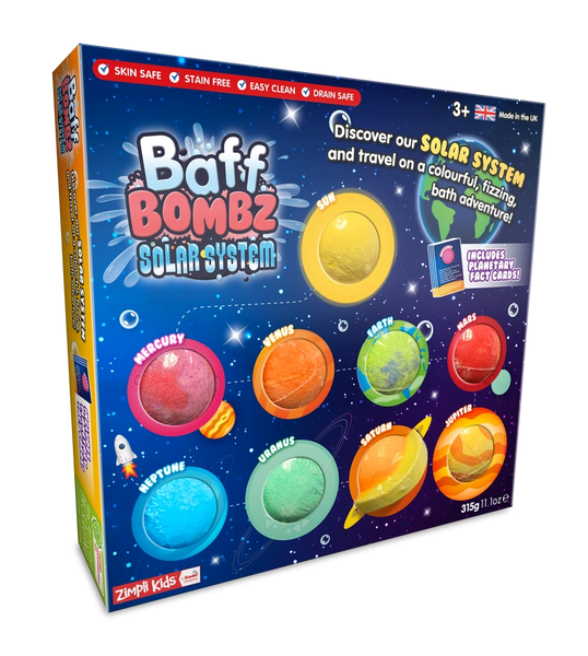 Zimpli Kids Little Astronaut Solar System Baff Bombz Kids Bath Bomb Toy