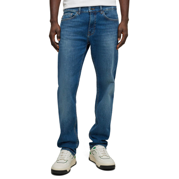 Boss Delaware Slim Fit Jeans - Habit Mid Blue Stretch