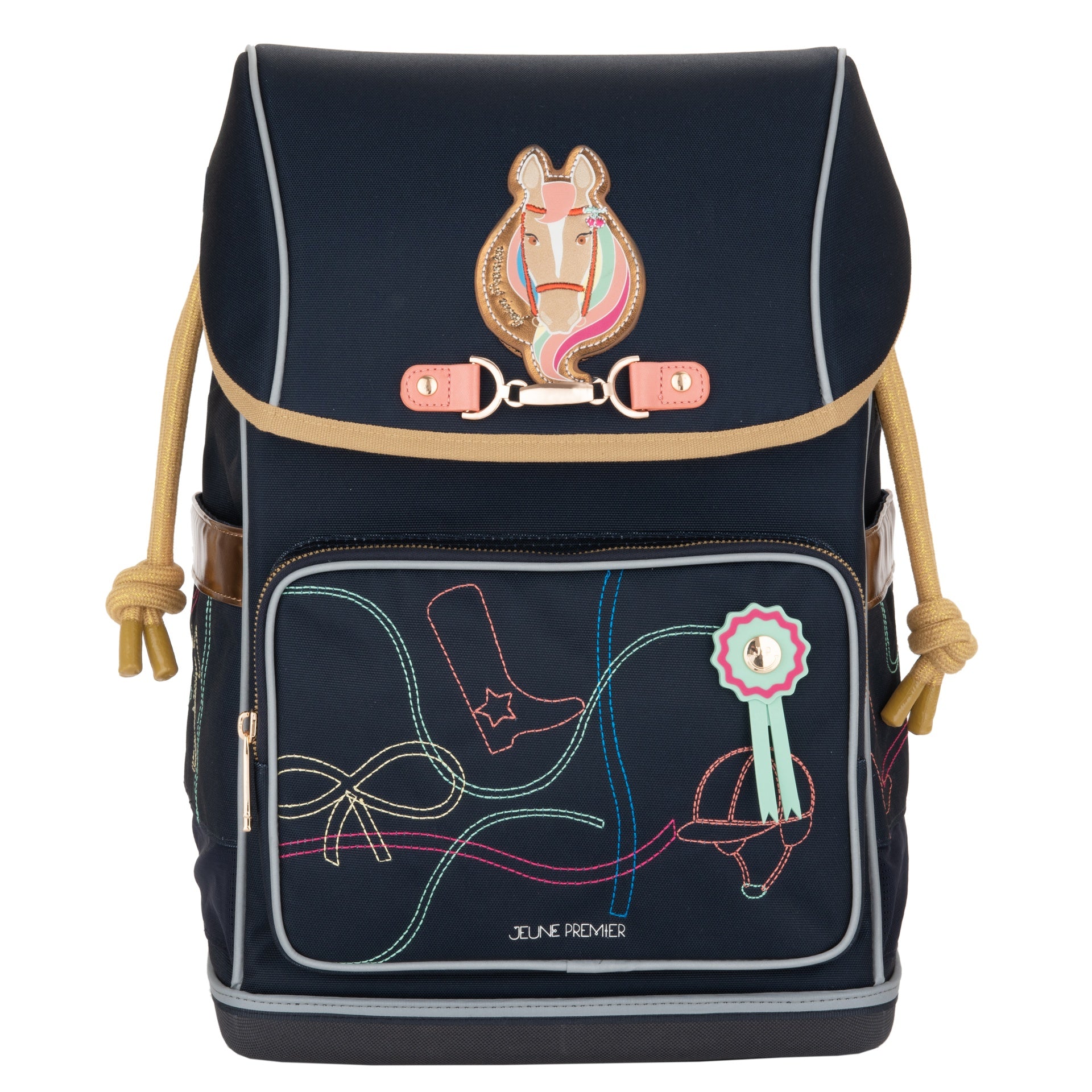 Jeune Premier Ergonomic School Backpack with Cavalier Couture
