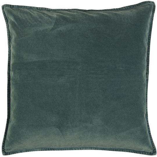 Ib Laursen Velvet Cushion In Spruce Blue