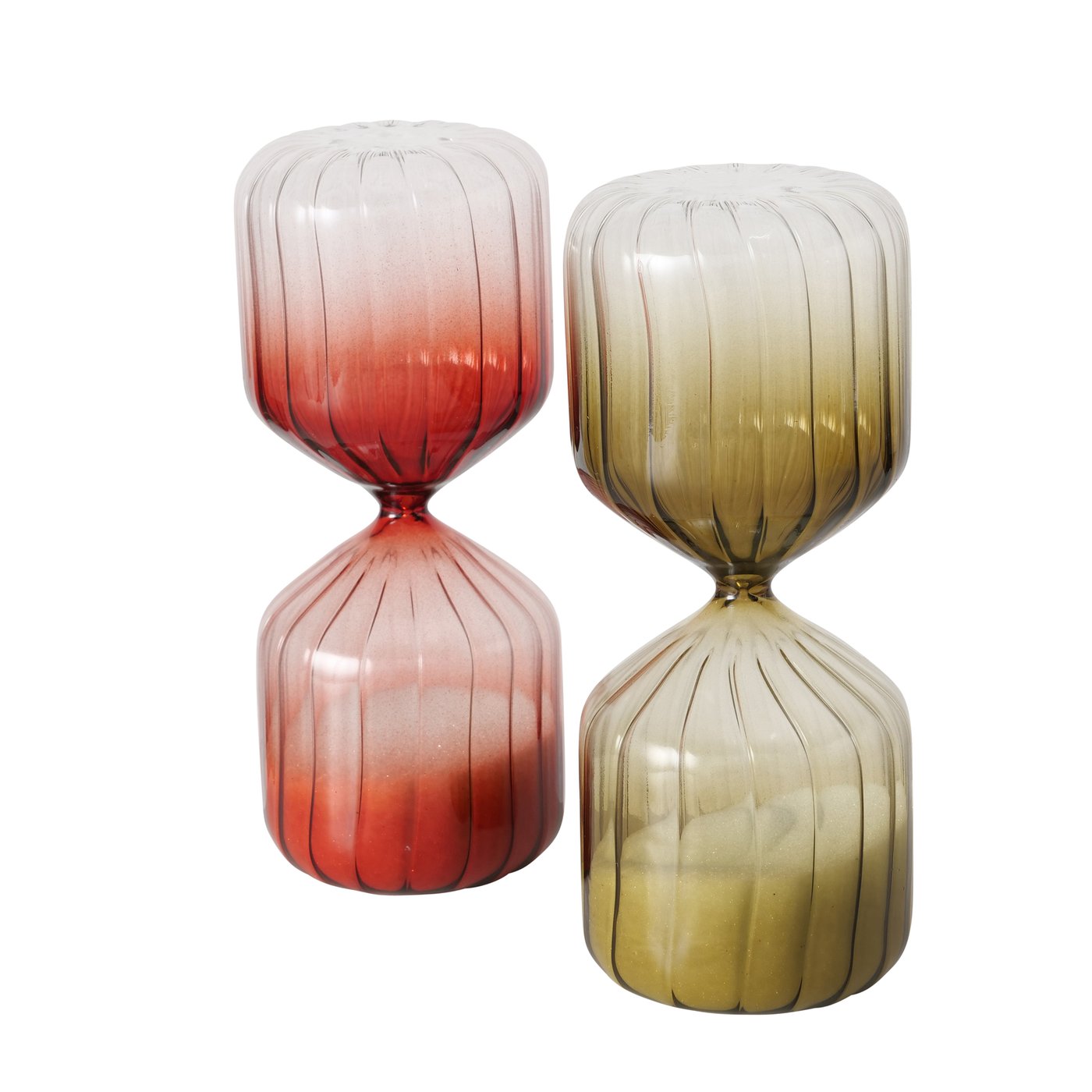 &Quirky Sutton Gradient Coloured Hour Glass : Red or Green