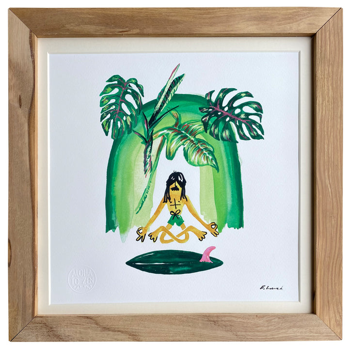 Aloha To Zen Green Cathedral Printed Frame 