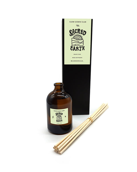 Slow Down Club Black Oud Sacred Earth Reed Diffuser