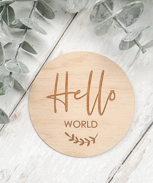 Fox & Bramble Baby Arrival Sign Wooden Card