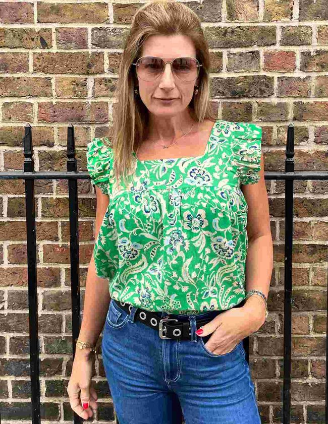 Hartford Clothing Green Homa Top