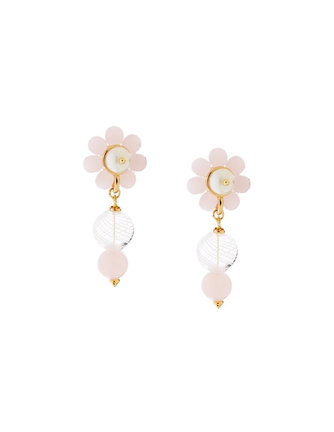 Shrimps Clothing Gold and Cream Martina Earrings