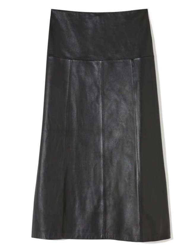 Cefinn Black Leather Tiana  Skirt 