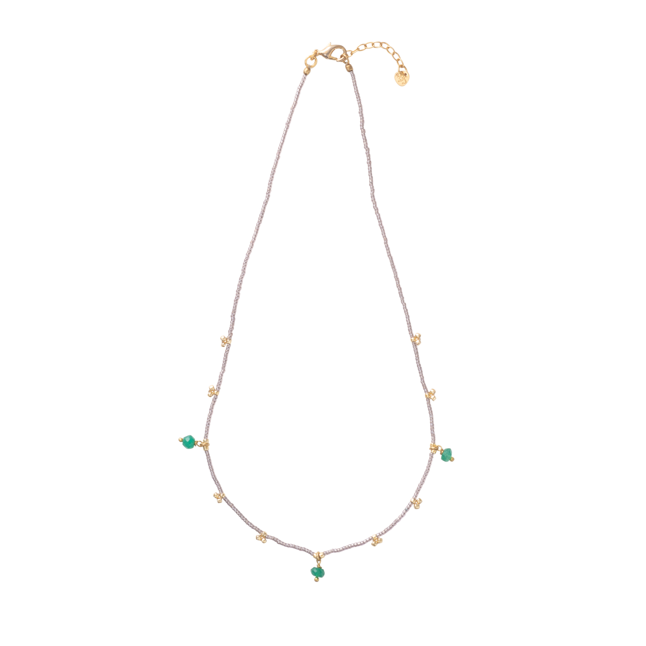 A Beautiful Story AWARE AVENTURINE GOLD NECKLACE