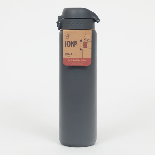 ION8 Leak Proof Bottles Leak Proof 1 Litre Vacuum Insulated Stainless Steel Water Bottle in Grey