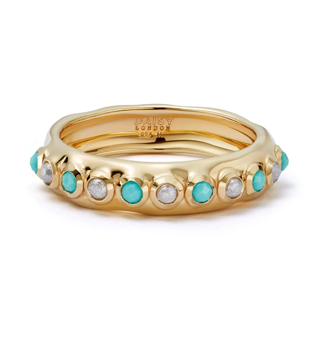 Daisy London Pearl Turquoise Organic Ring