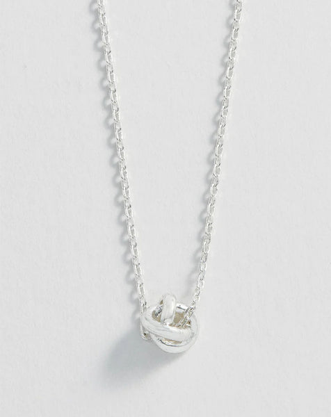 Estella Bartlett  - Knot Charm Necklace - Silver Plated