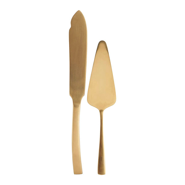 House Doctor Gold Cake Servers