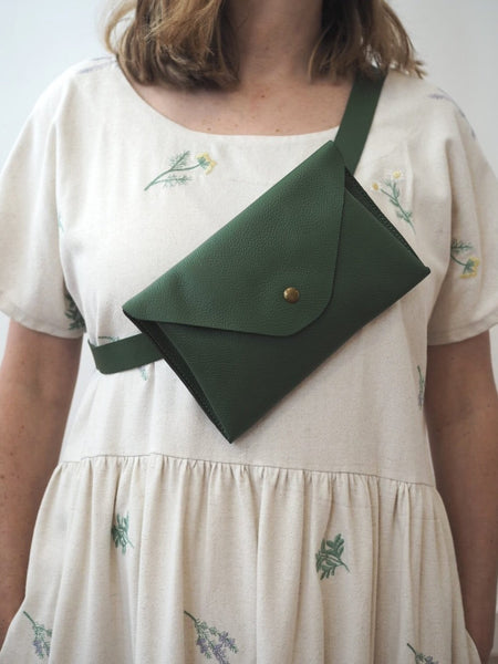 Roake Studio Betty Belt Bag In Green Leather