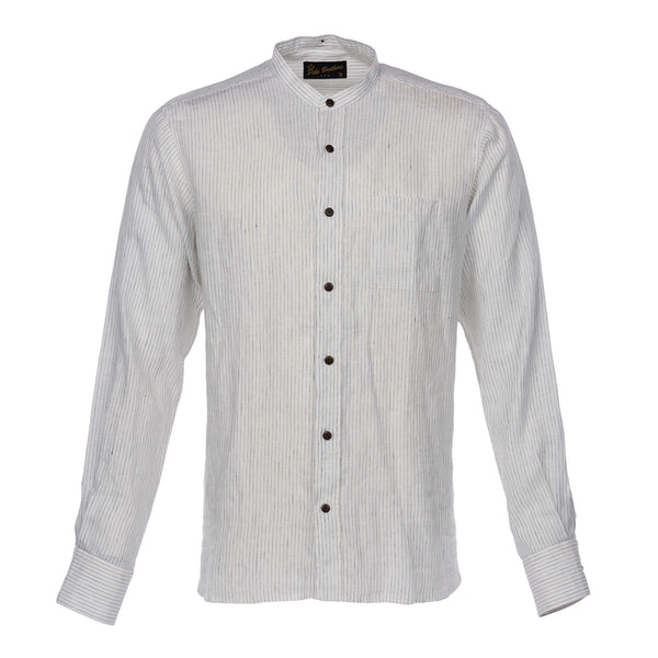 Pike Brothers White Blue 1923 Buccanoy Linen Shirt