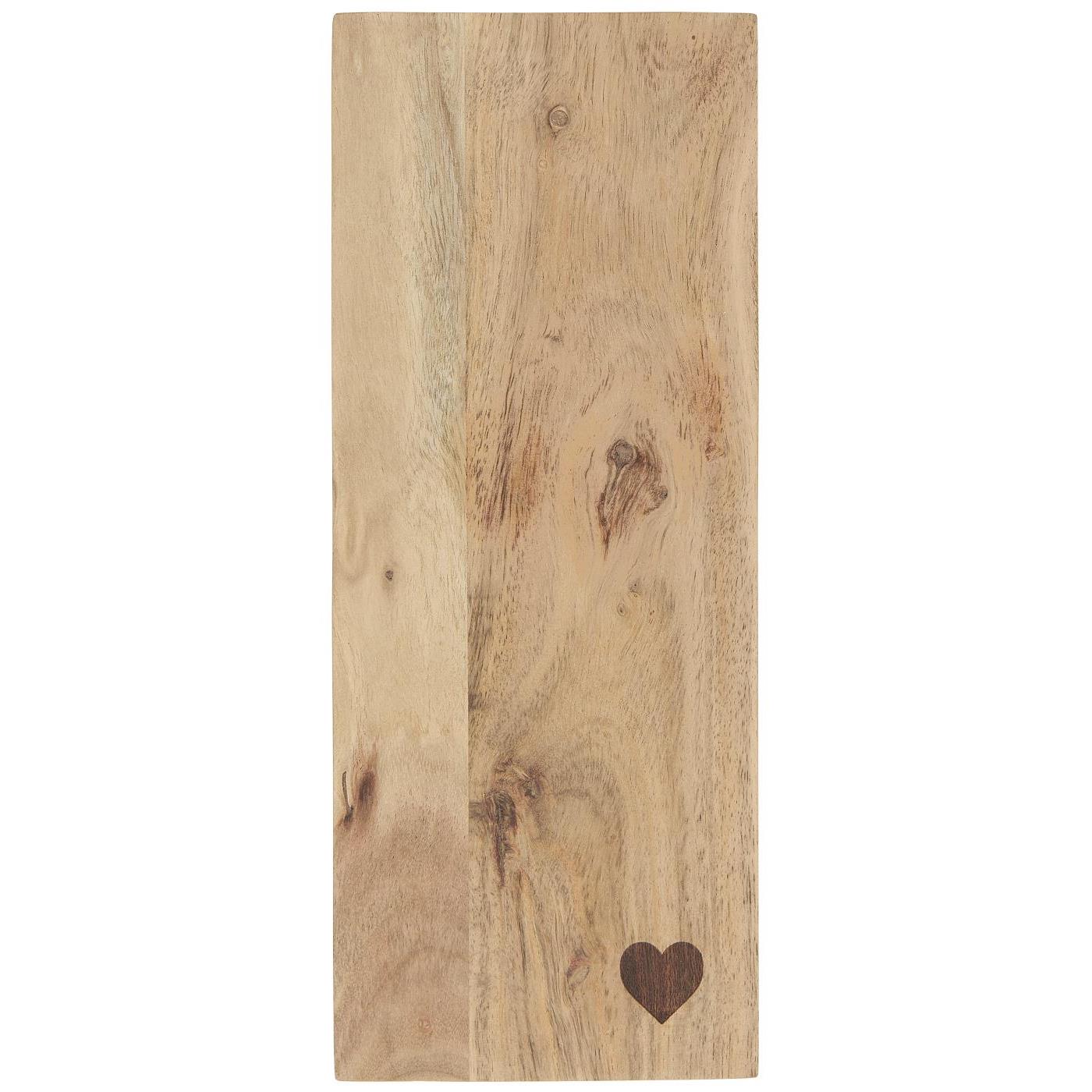 Ib Laursen LONG ACACIA CHOPPING BOARD WITH ETCHED HEART