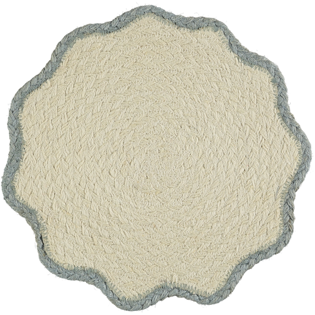 Set of 6 Pale Blue Bordered Basketed Placemats