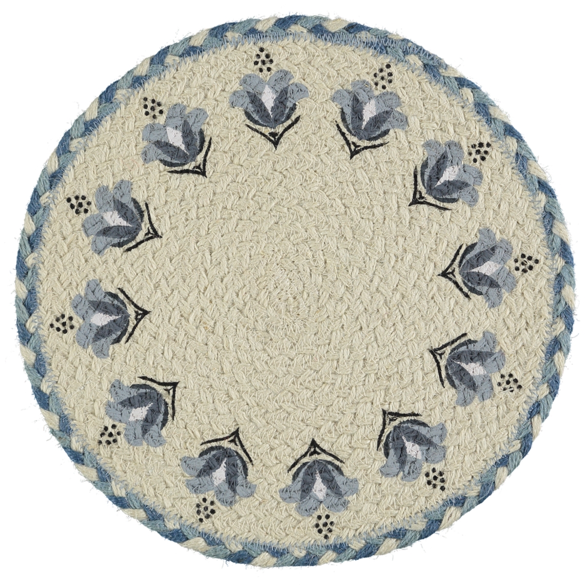 Set of 6 Blue Lily Basketed Placemats