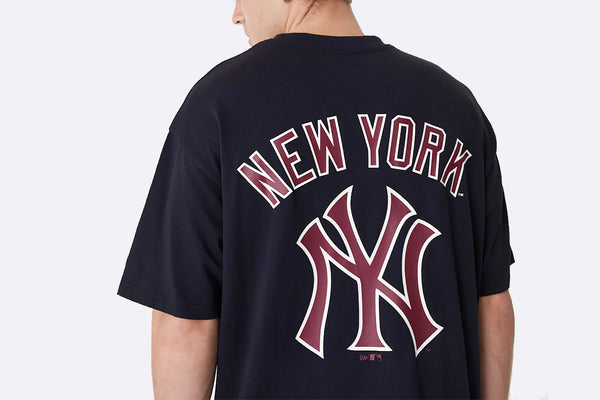 New York Yankees World Series Patch White Oversized T-Shirt