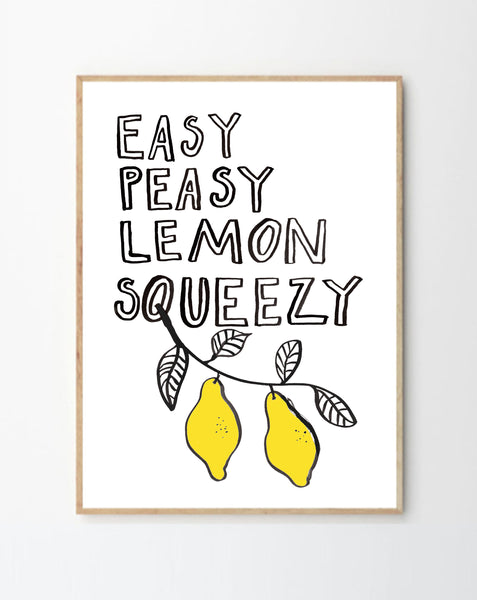 Karin Akesson A4 Easy Peasy Lemon Squeezy Print