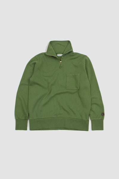 Universal Works Half Zip Sweatshirt Green