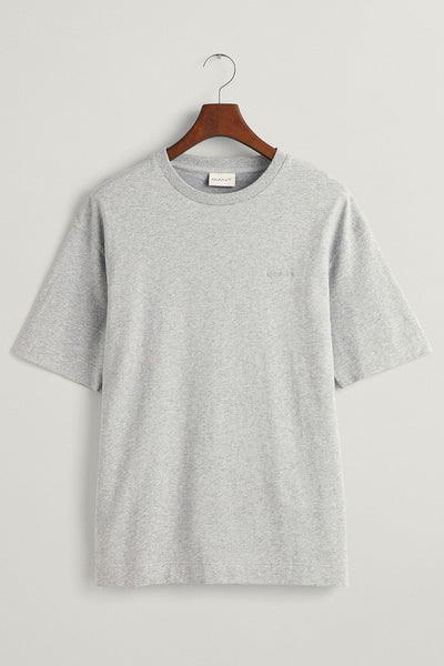 Gant Icon T Shirt In Grey Melange