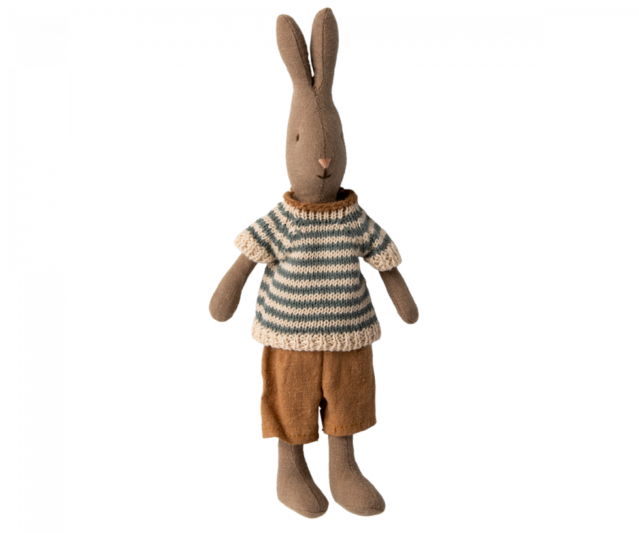 Maileg Rabbit Size 1 Brown Shirt And Shorts