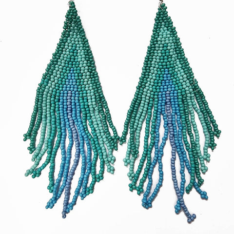 Nooki Design Beaded Earrings - Turquoise