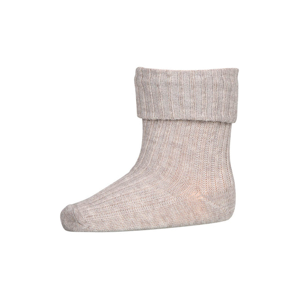 mp Denmark Light Brown Cotton Rib Socks