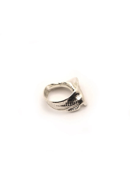 Hannah Bourn Silver Large Fragmented Shell Ring