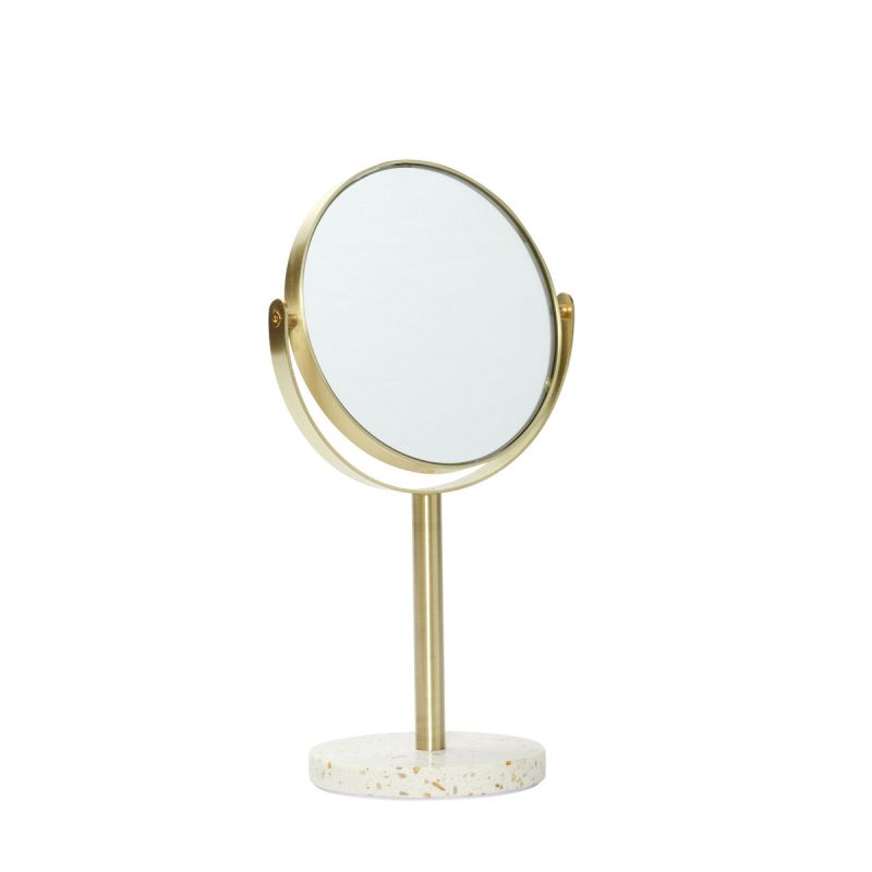 Hubsch Pamper Table Mirror Brass/Terrazzo