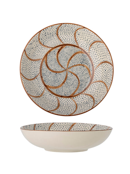 bloomingville-heikki-hand-painted-large-stoneware-serving-bowl-blue-and-brown