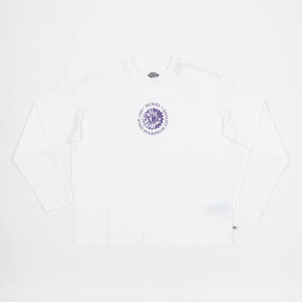 Dickies Garden Graphic Logo Long Sleeve T-shirt in White