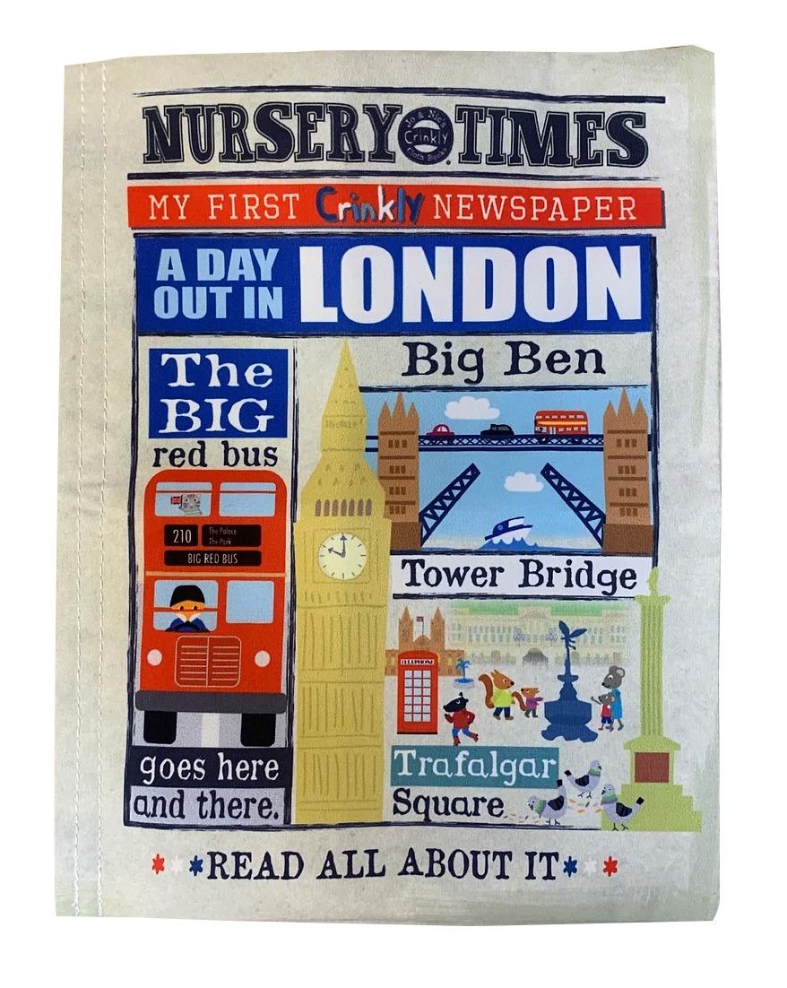 Jo & Nic Nursery Times Crinkly Newspaper - Busy day in London