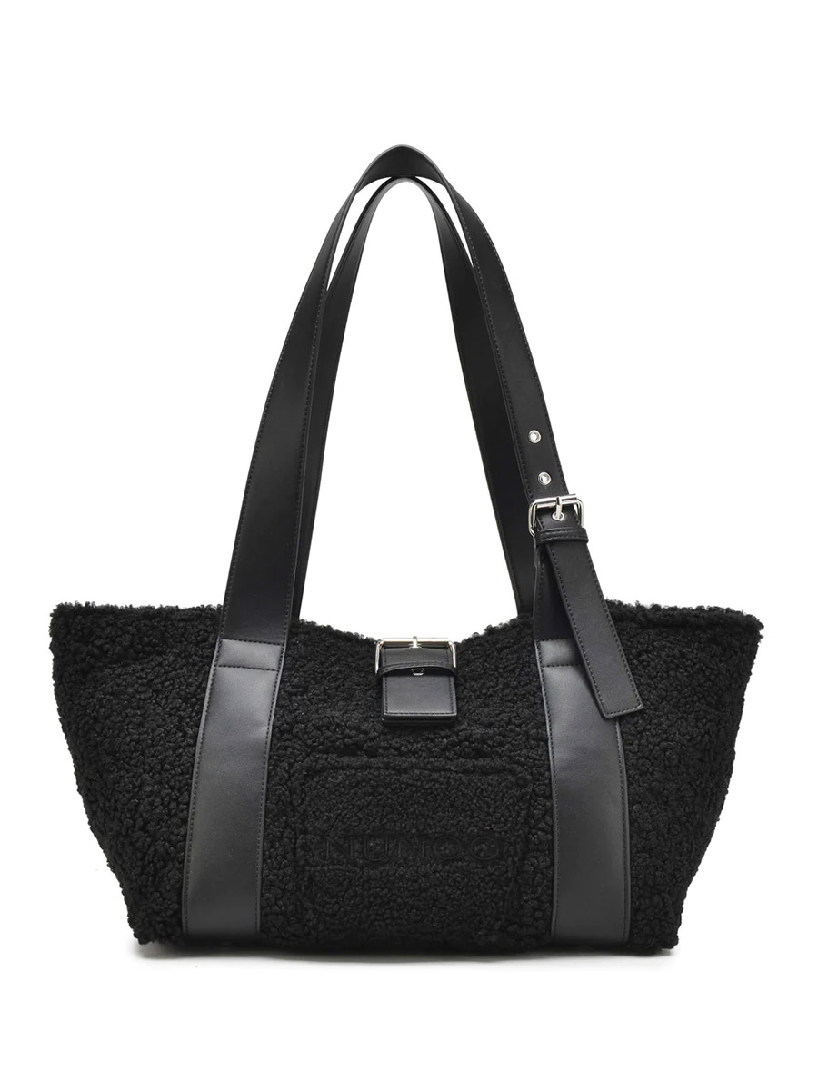 Nunoo Curl Black Maxi Shopper Bag