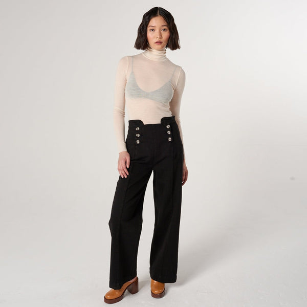 SEVENTY + MOCHI Marie Sailor Black Jeans