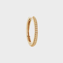 Carre Carré Gold Plated Hoop Earring 2cm - Byzantine