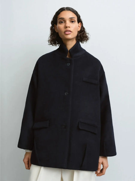 Cordera Navy Wool Coat