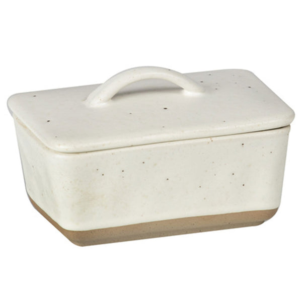 The Ladelle Group Ladelle Terra Ecru Butter Dish