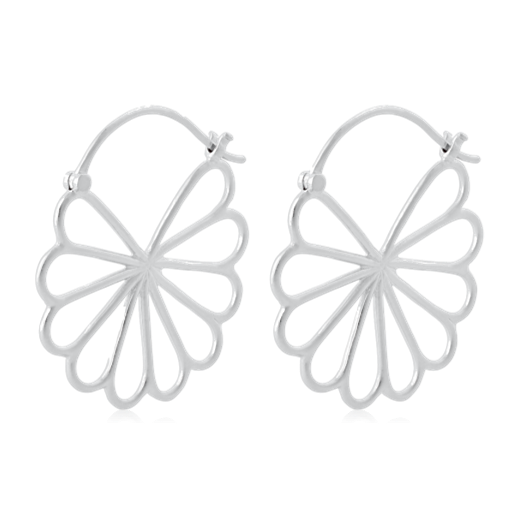 Pernille Corydon Large Silver Bellis Earrings