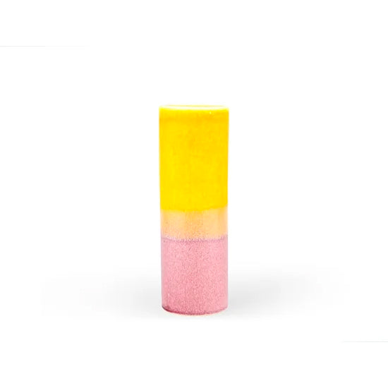 SGW Lab Large Yellow and Pink Cylinder Vase