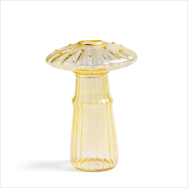 Intrepid Peach Glass Mushroom Vase
