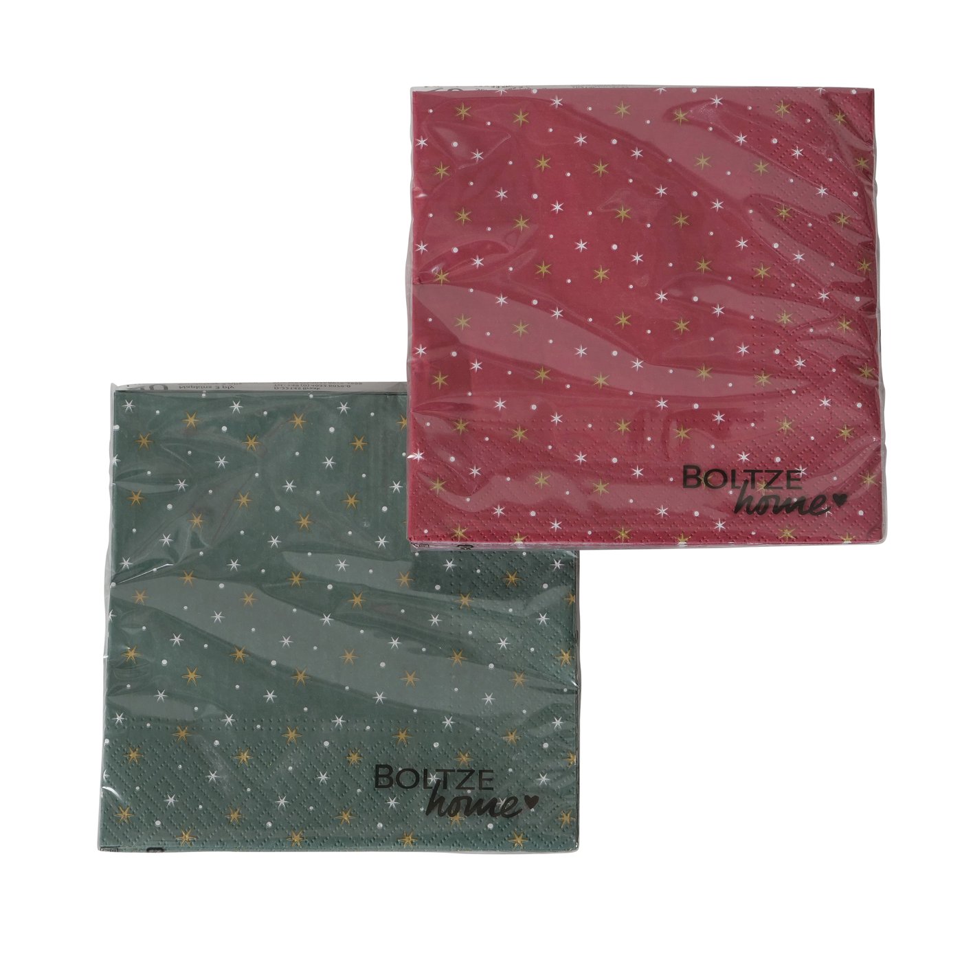 &Quirky Star Patterned Paper Napkins : Red or Green
