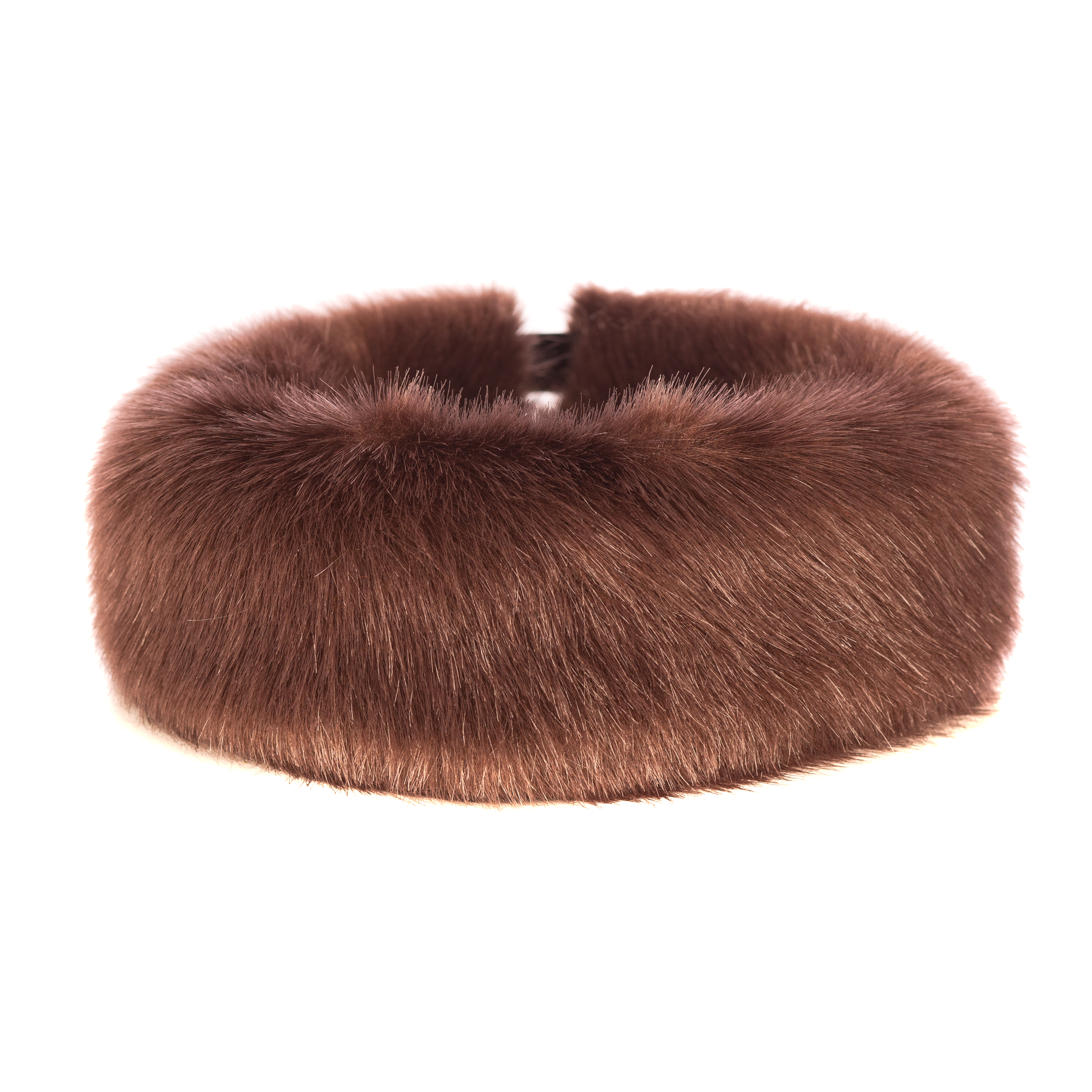 Helen Moore Conker Luxury Faux Fur Huff Headband