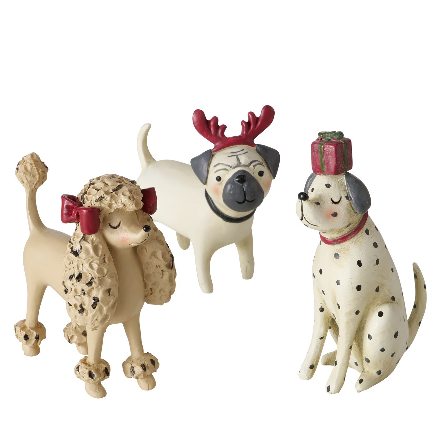 &Quirky Yule Dog Standing Ornament : Pug, Dalmatian or Poodle