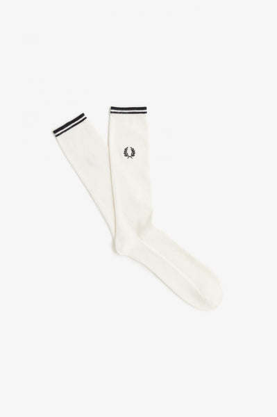 Fred Perry Fred Perry Tipped Socks - Snow White/black